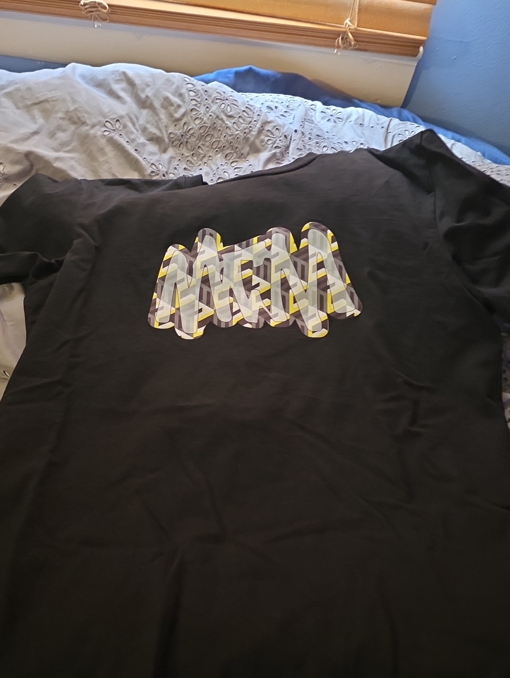 Authentic MCM Oversized Graphic Tee with Multicolor Logo